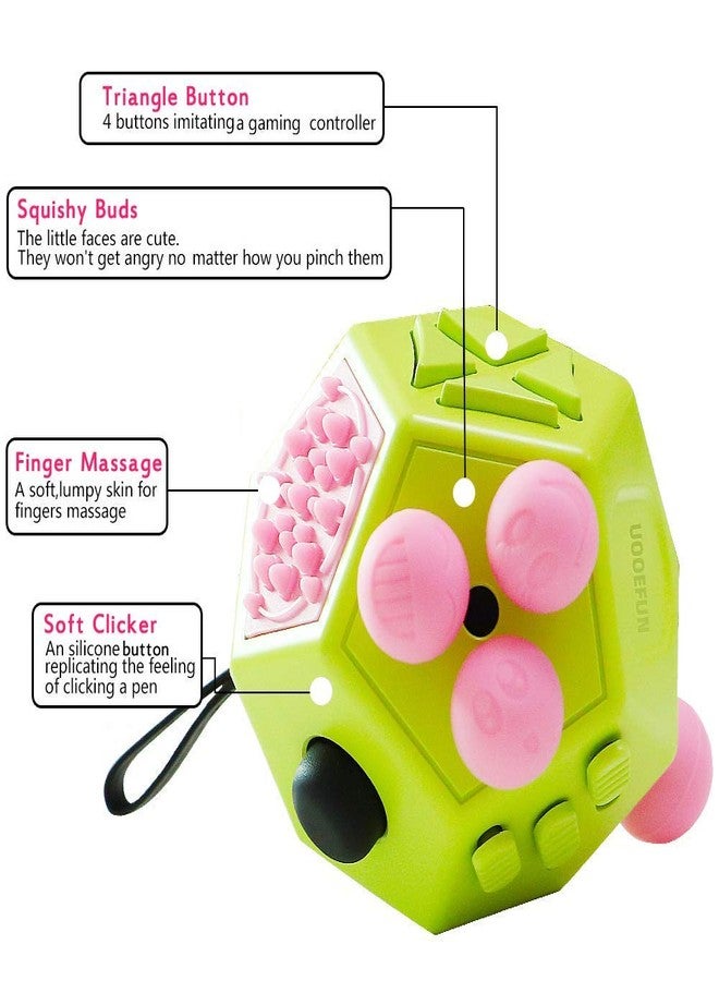 UOOEFUN Fidgets Toy,12 Sided Cube Toys,Autism Toy,Relief Stress Cube Toy,Sensory Toy, Anxiety Toy for Childens and Adults with Improve Attention and Relieve Stress (Green / A3) - Image 5